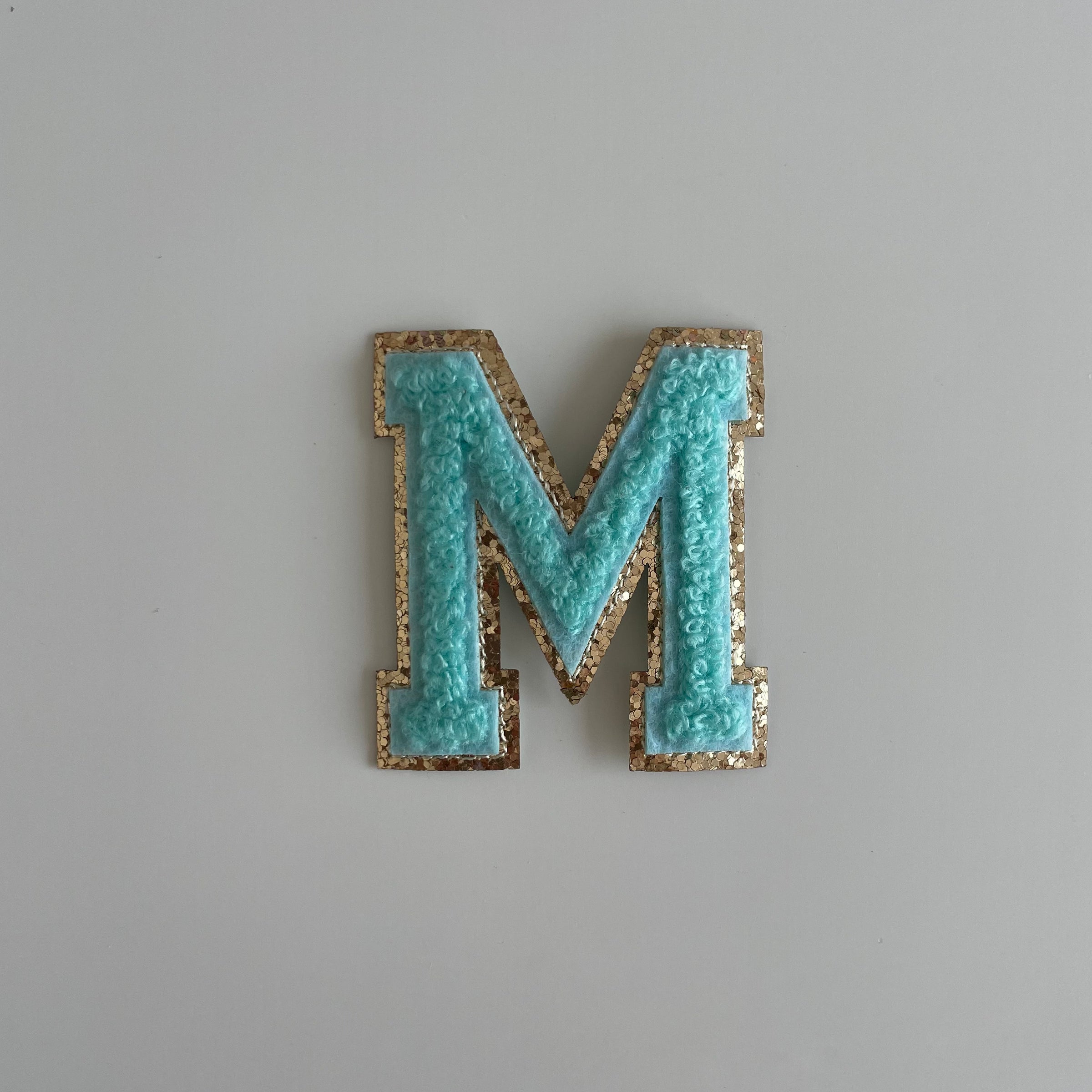 Varsity Glitter Patch - Turquoise