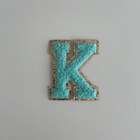 Varsity Glitter Patch - Turquoise