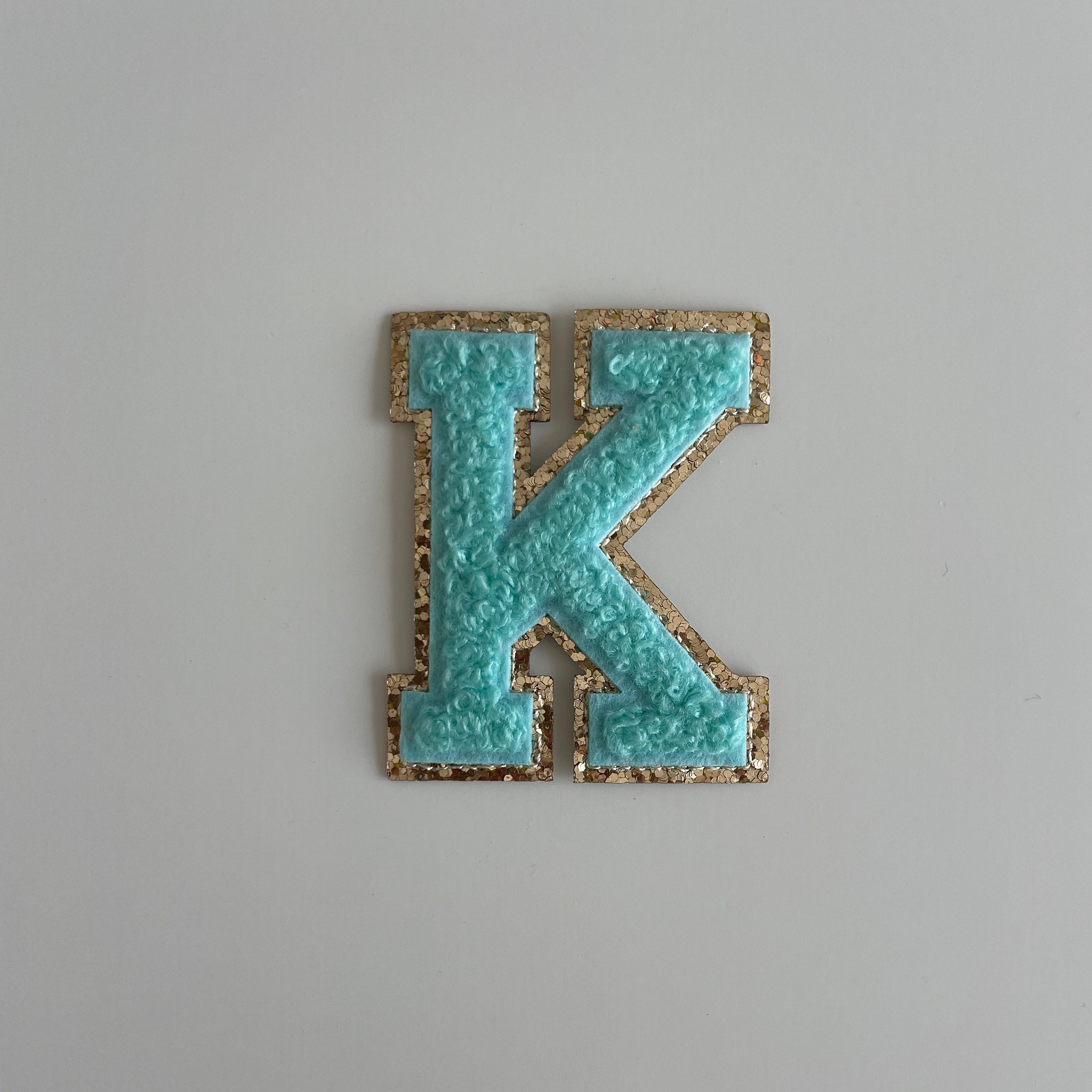 Varsity Glitter Patch - Turquoise