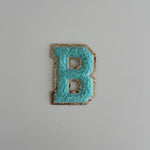 Varsity Glitter Patch - Turquoise