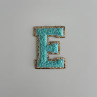Varsity Glitter Patch - Turquoise