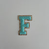 Varsity Glitter Patch - Turquoise