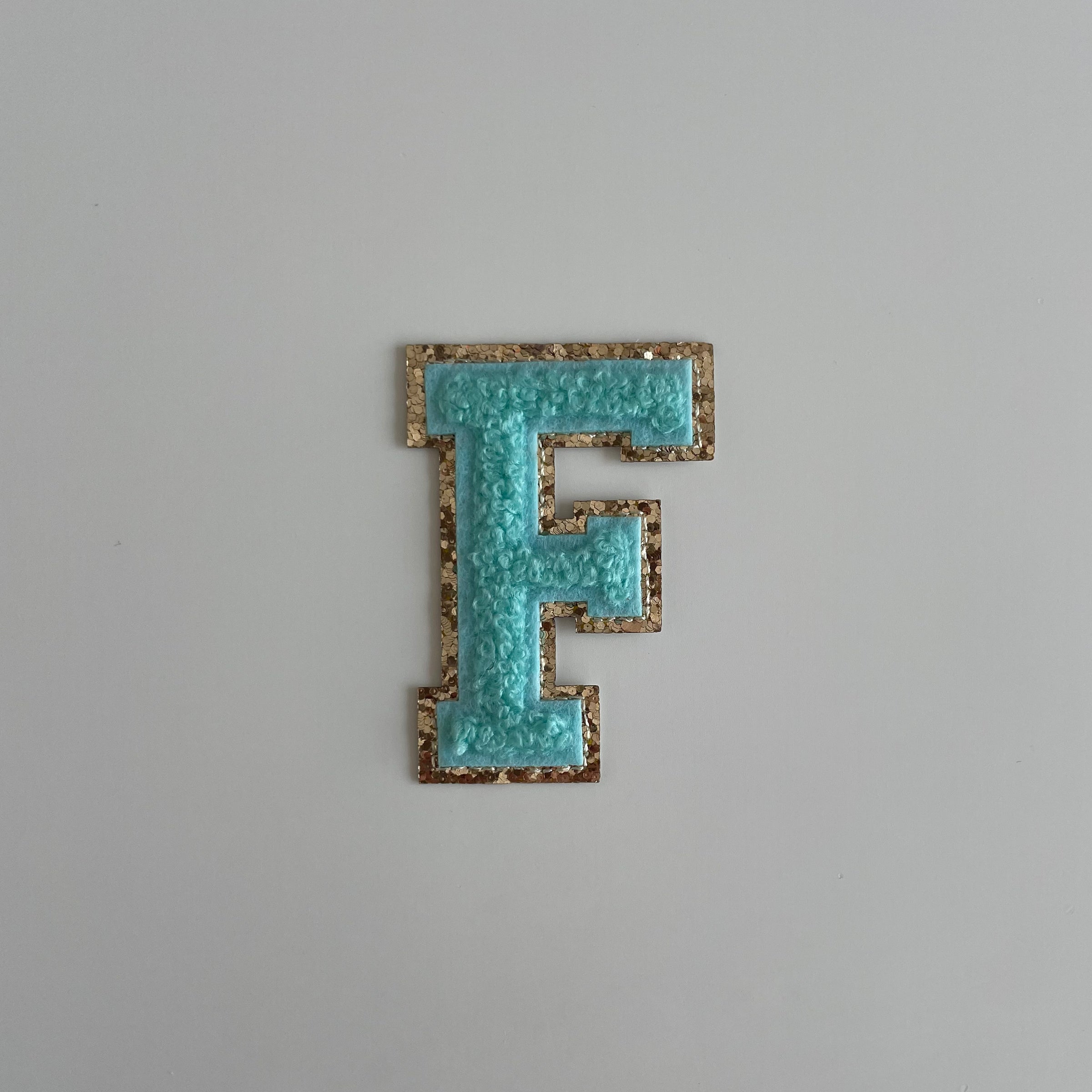 Varsity Glitter Patch - Turquoise