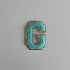 Varsity Glitter Patch - Turquoise