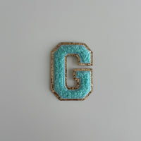 Varsity Glitter Patch - Turquoise