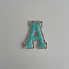 Varsity Glitter Patch - Turquoise