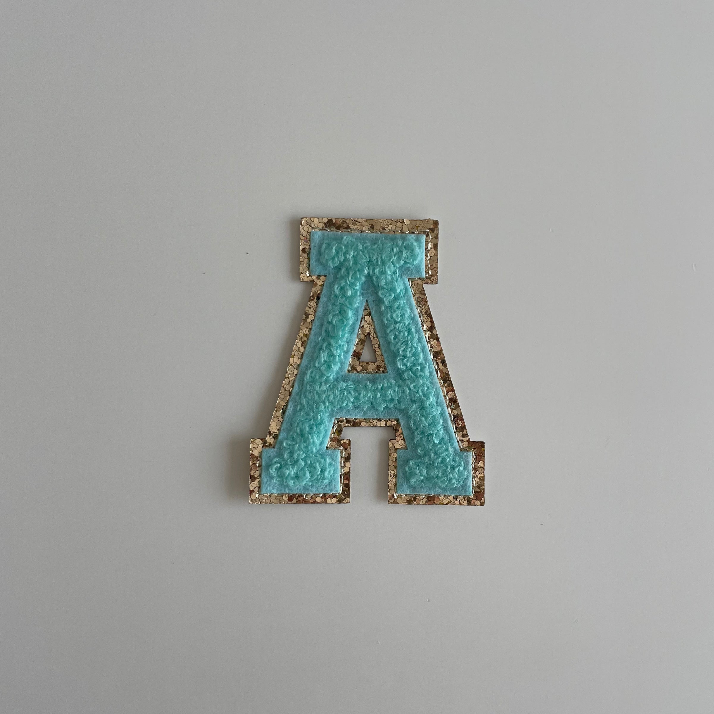 Varsity Glitter Patch - Turquoise
