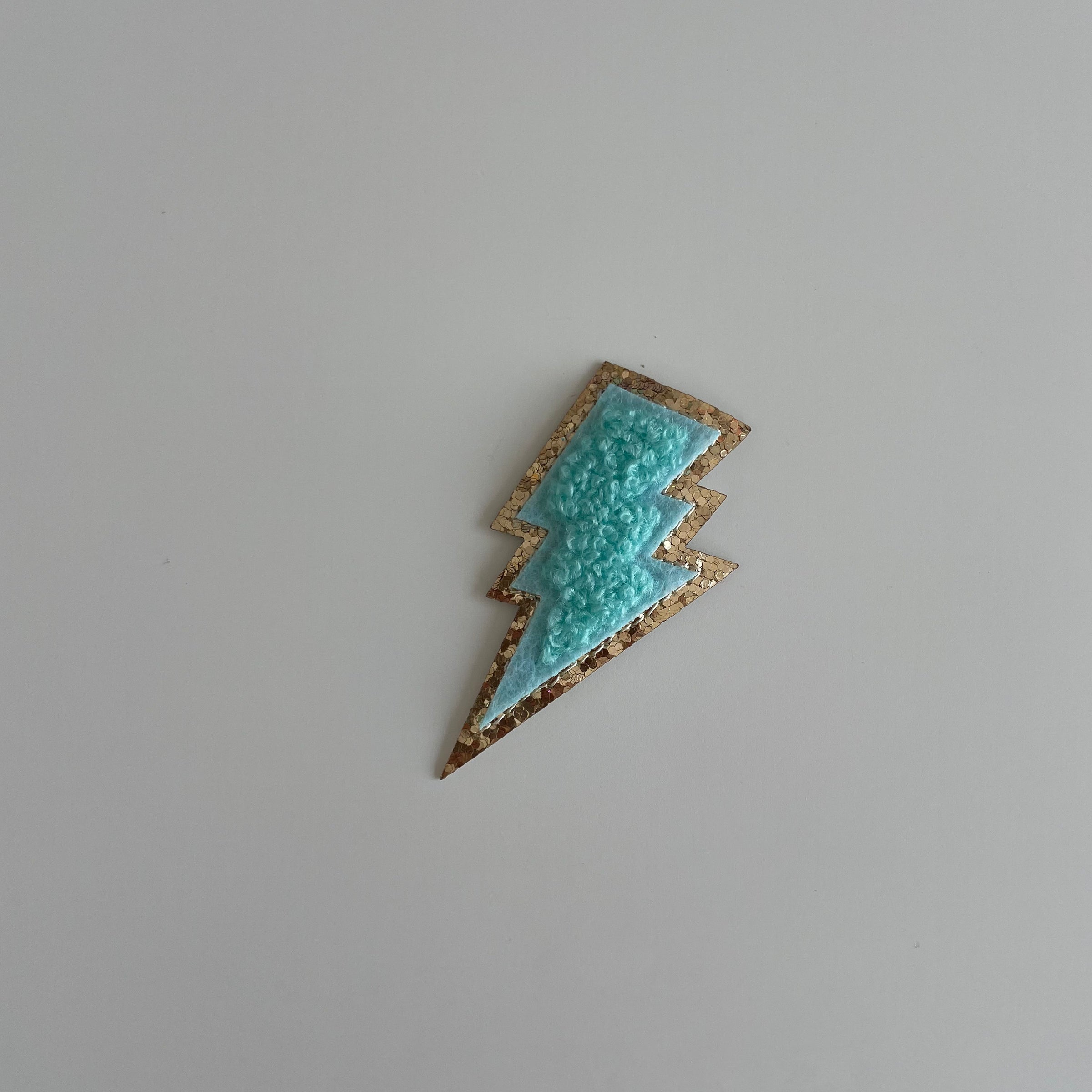 Varsity Glitter Patch - Turquoise