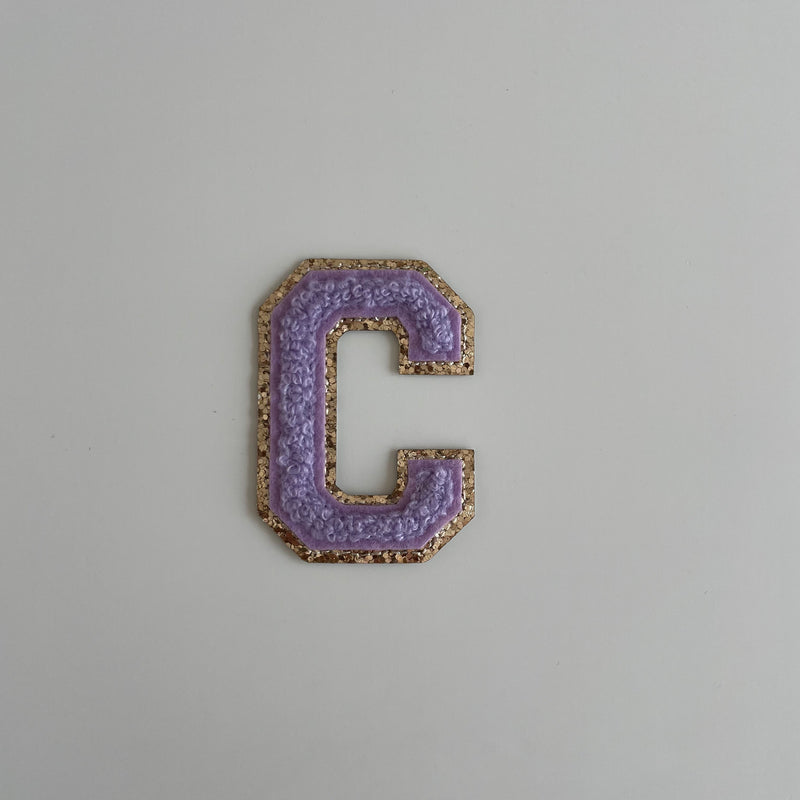Varsity Glitter Patch - Lilac