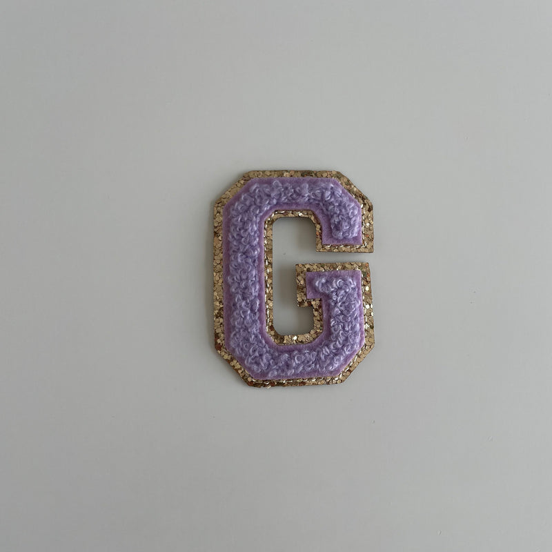 Varsity Glitter Patch - Lilac