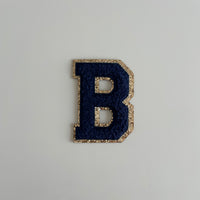 Varsity Glitter Patch - Navy