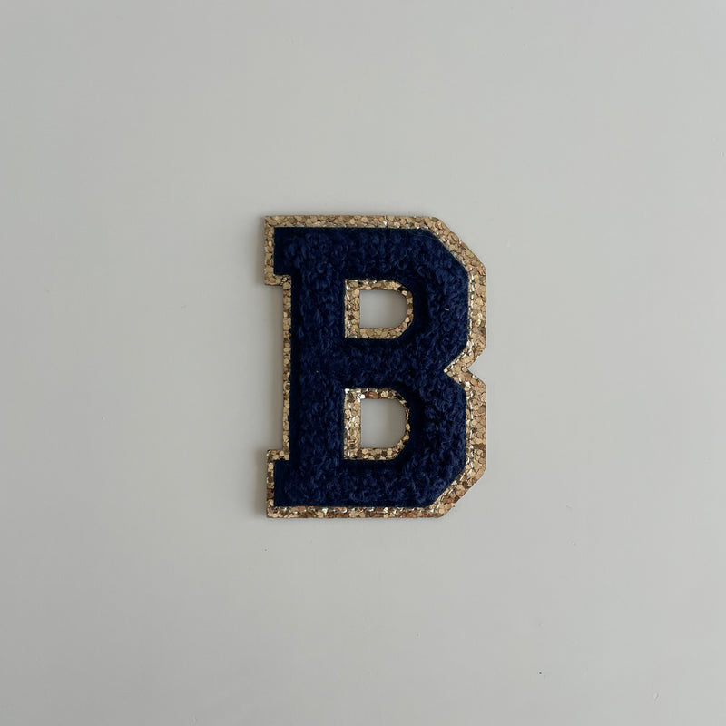 Varsity Glitter Patch - Navy