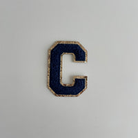 Varsity Glitter Patch - Navy