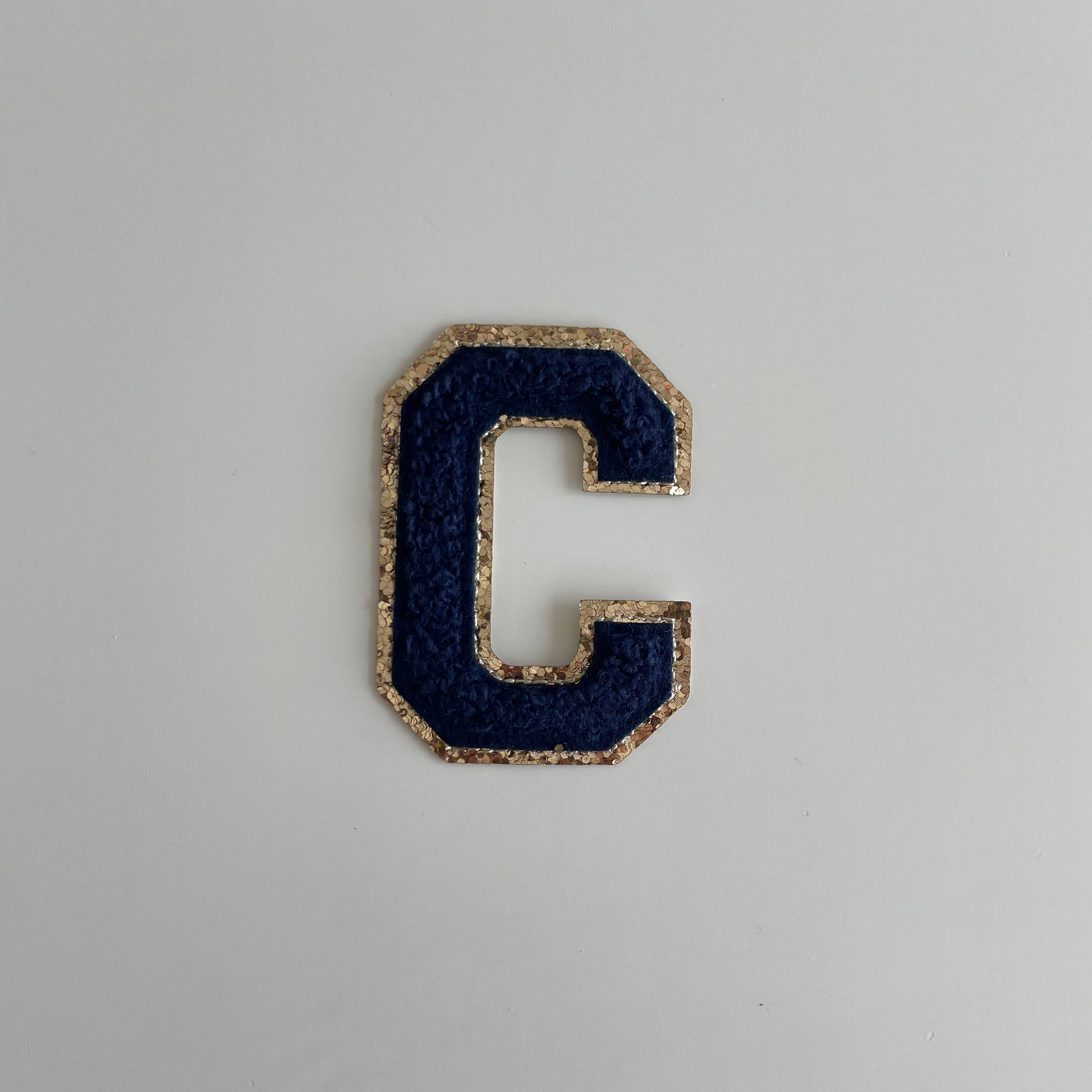 Varsity Glitter Patch - Navy