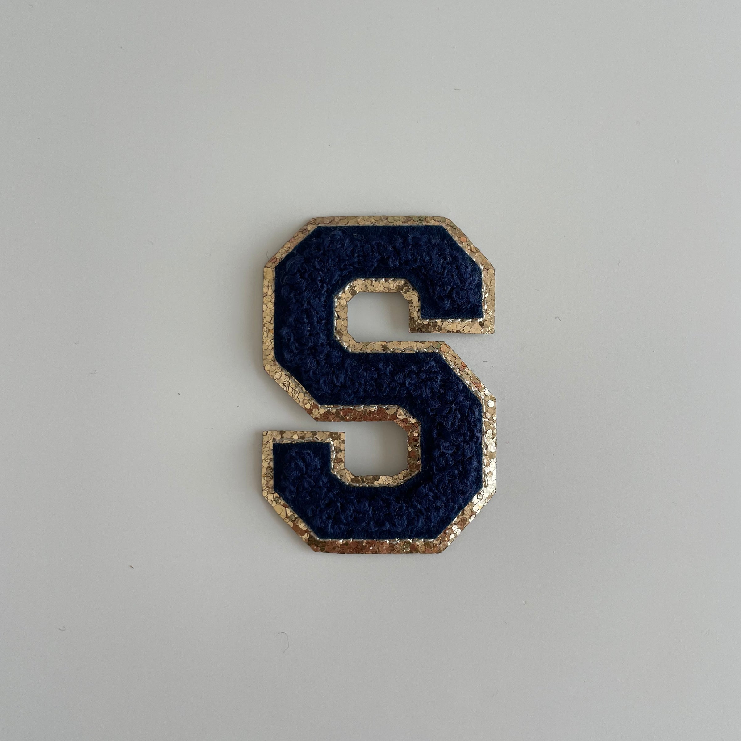 Varsity Glitter Patch - Navy
