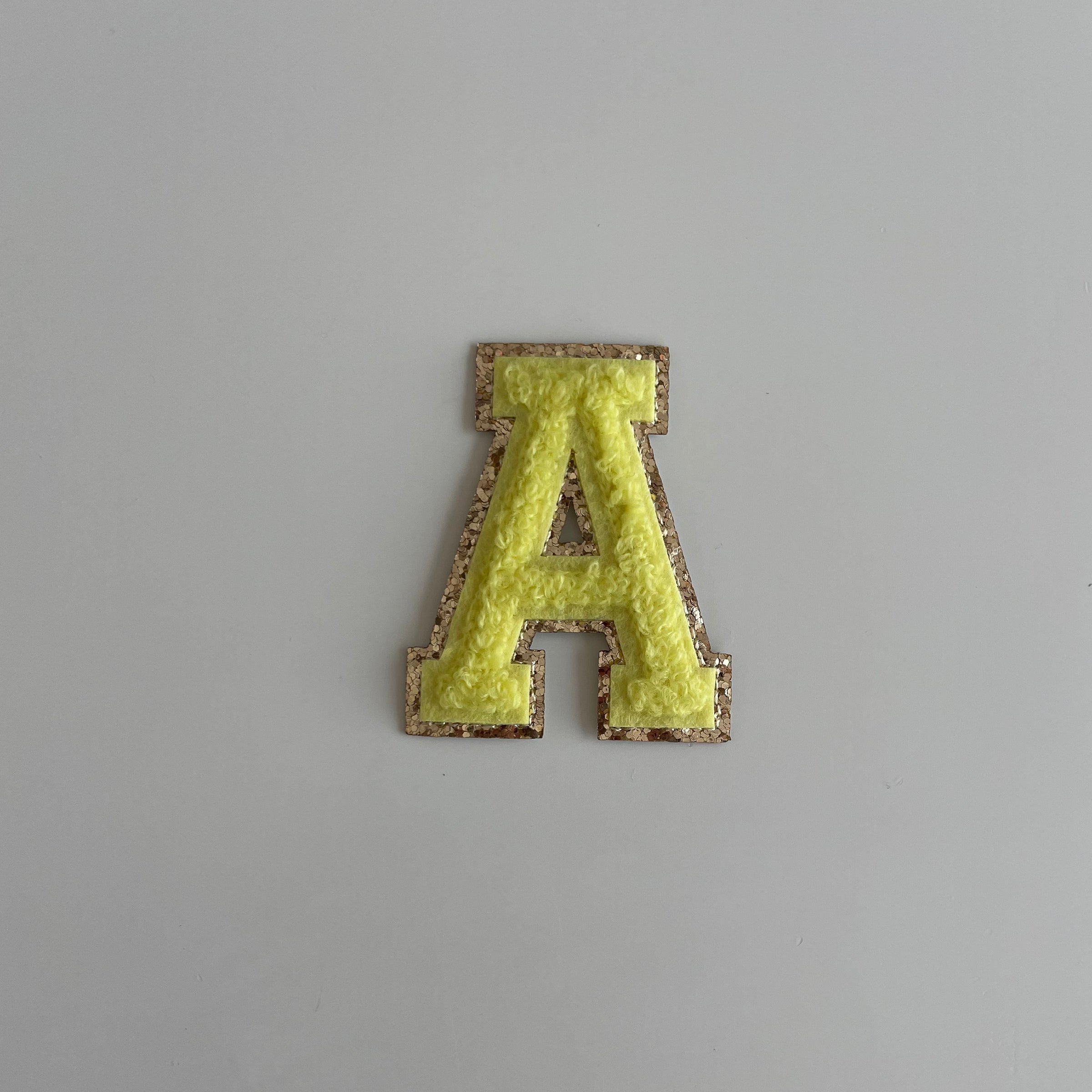Varsity Glitter Patch - Yellow