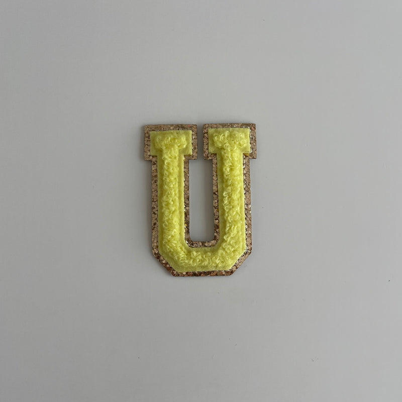 Varsity Glitter Patch - Yellow