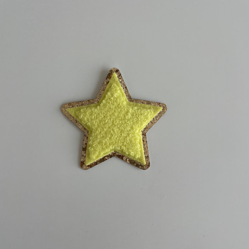 Varsity Glitter Patch - Yellow