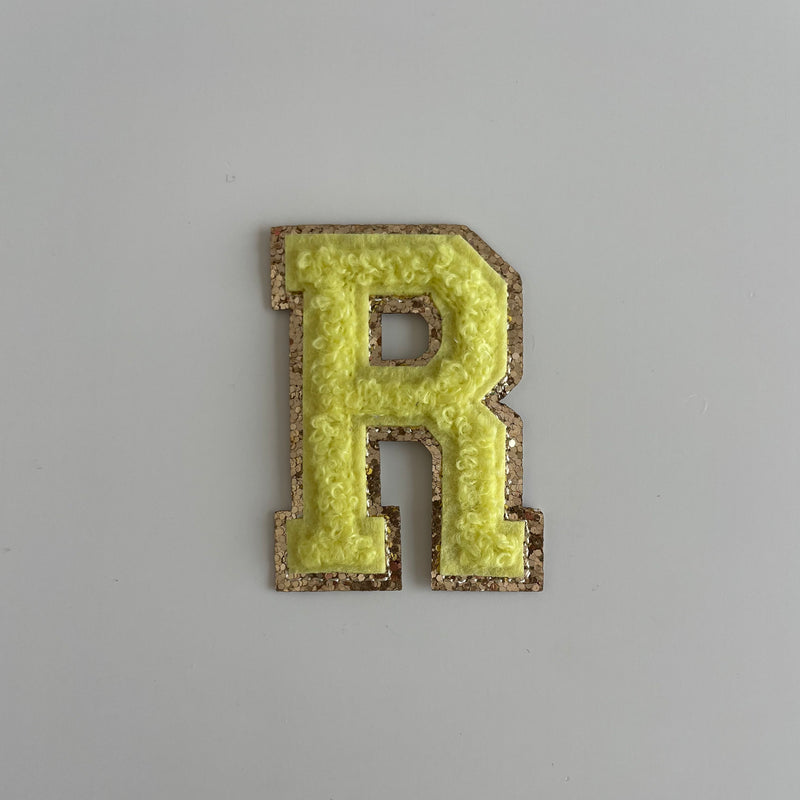 Varsity Glitter Patch - Yellow