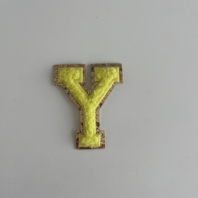 Varsity Glitter Patch - Yellow