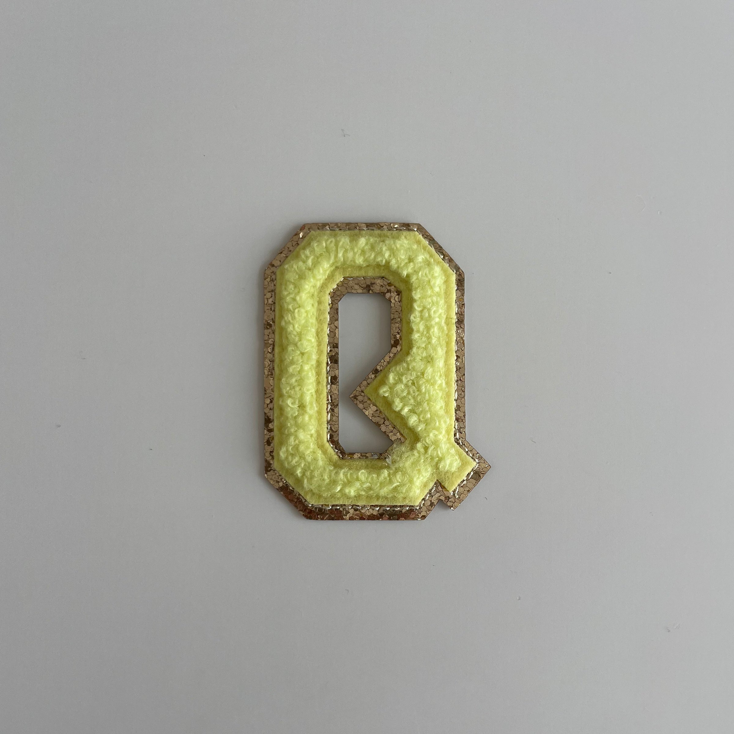 Varsity Glitter Patch - Yellow