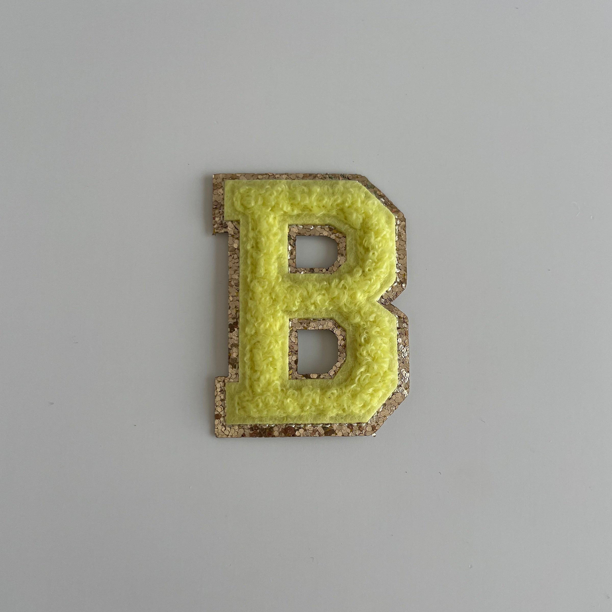 Varsity Glitter Patch - Yellow