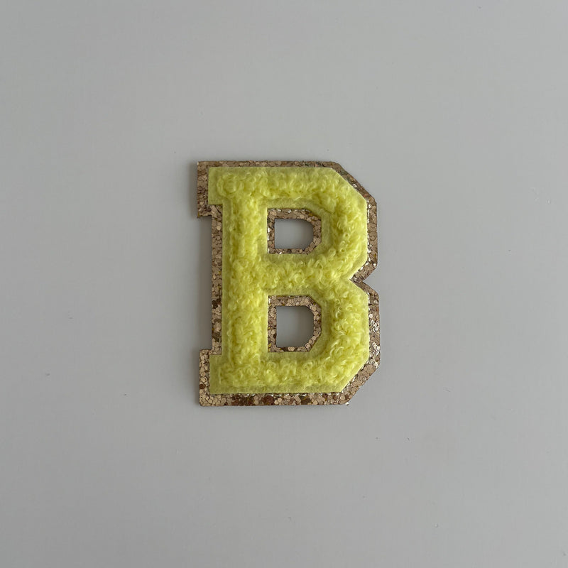 Varsity Glitter Patch - Yellow