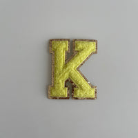 Varsity Glitter Patch - Yellow