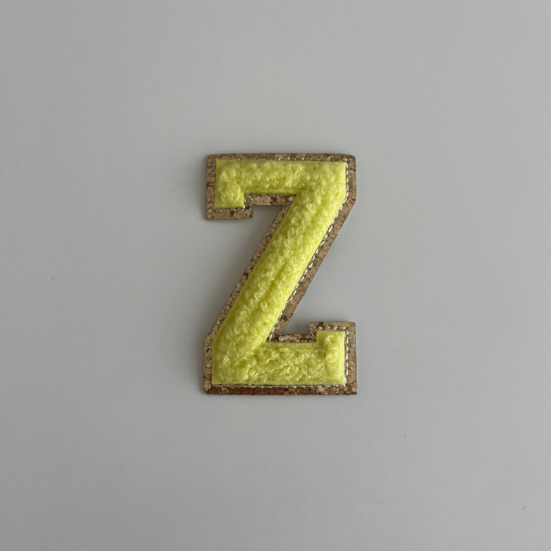 Varsity Glitter Patch - Yellow