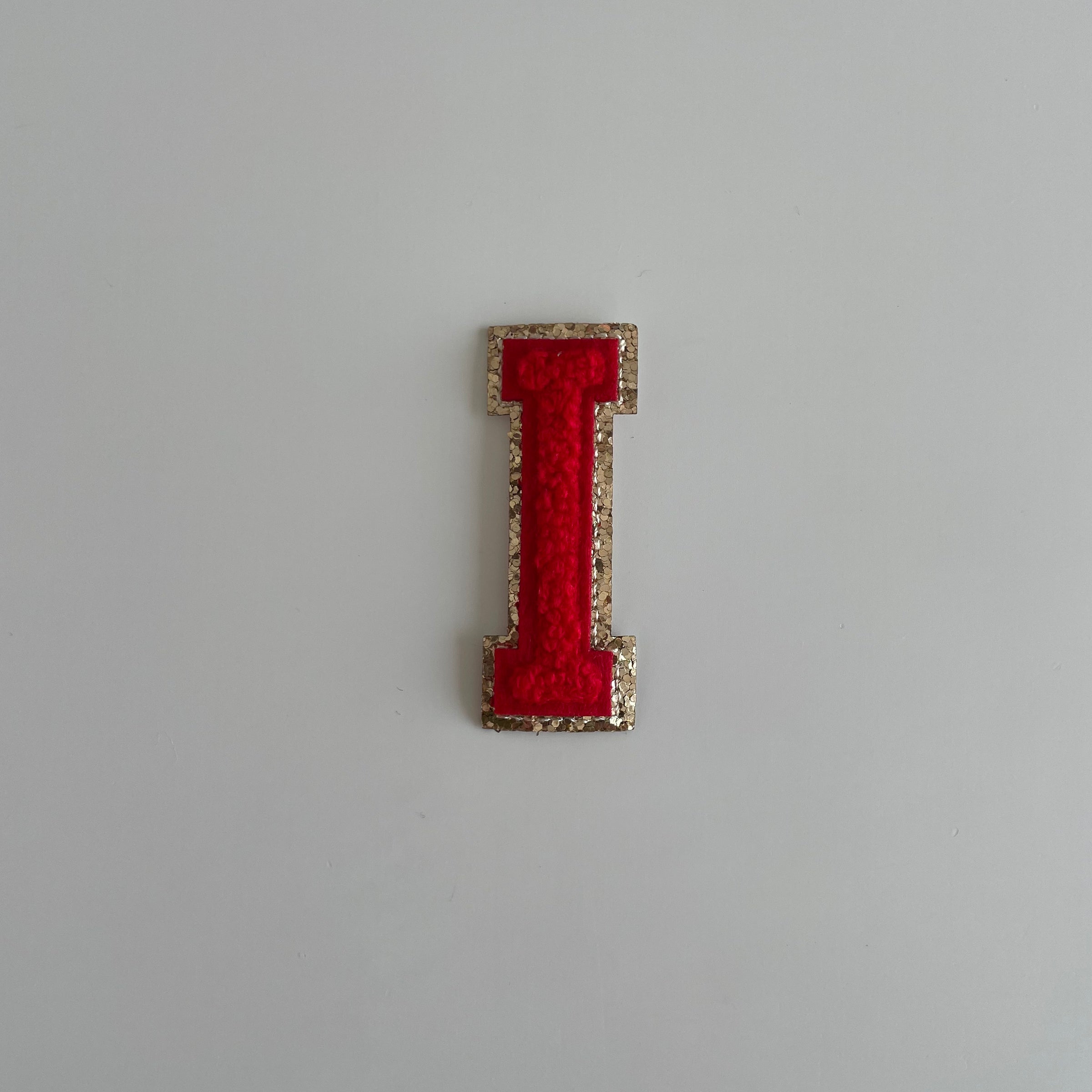 Varsity Glitter Patch - Red