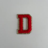 Varsity Glitter Patch - Red