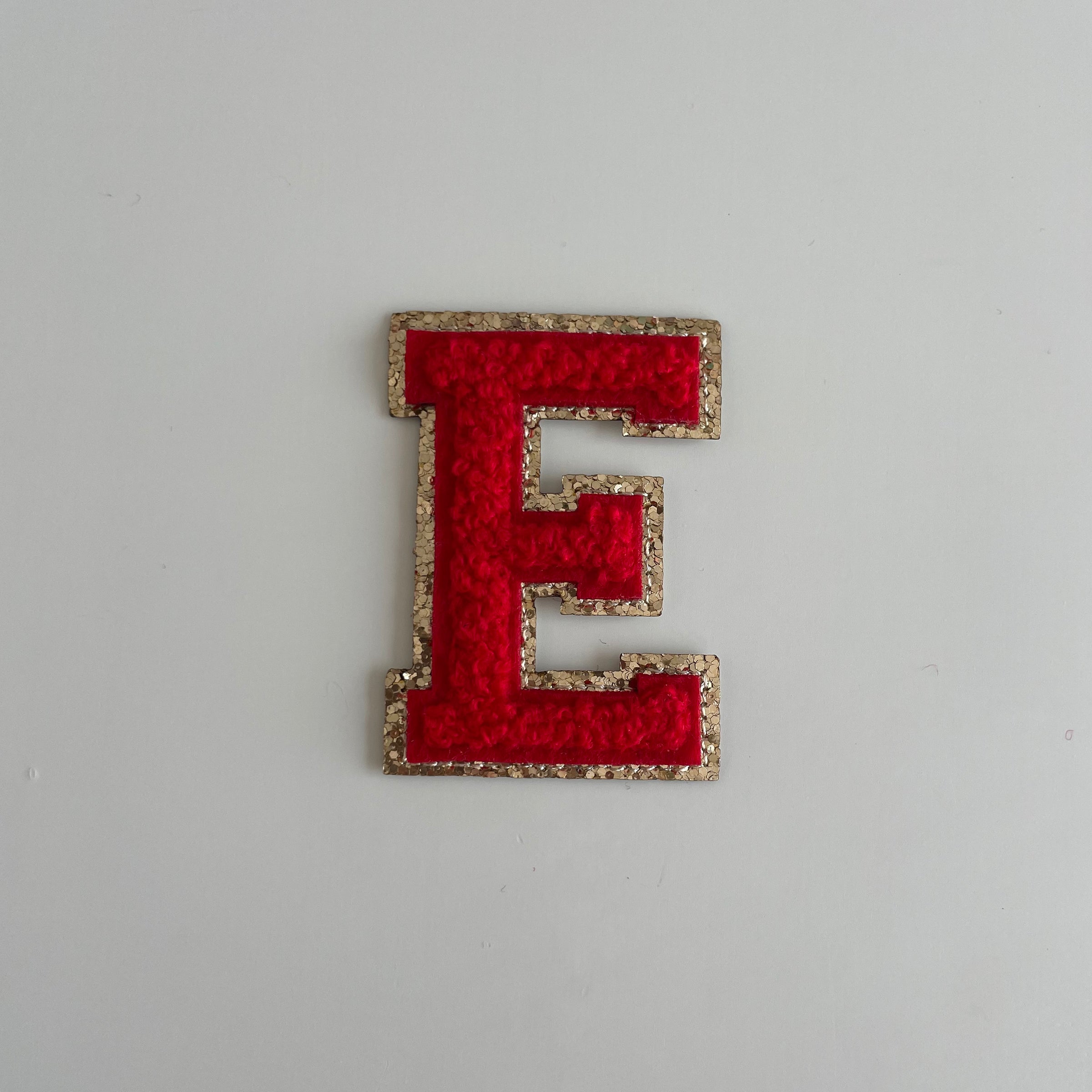 Varsity Glitter Patch - Red