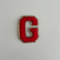 Varsity Glitter Patch - Red