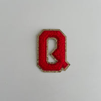 Varsity Glitter Patch - Red