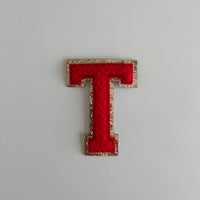 Varsity Glitter Patch - Red