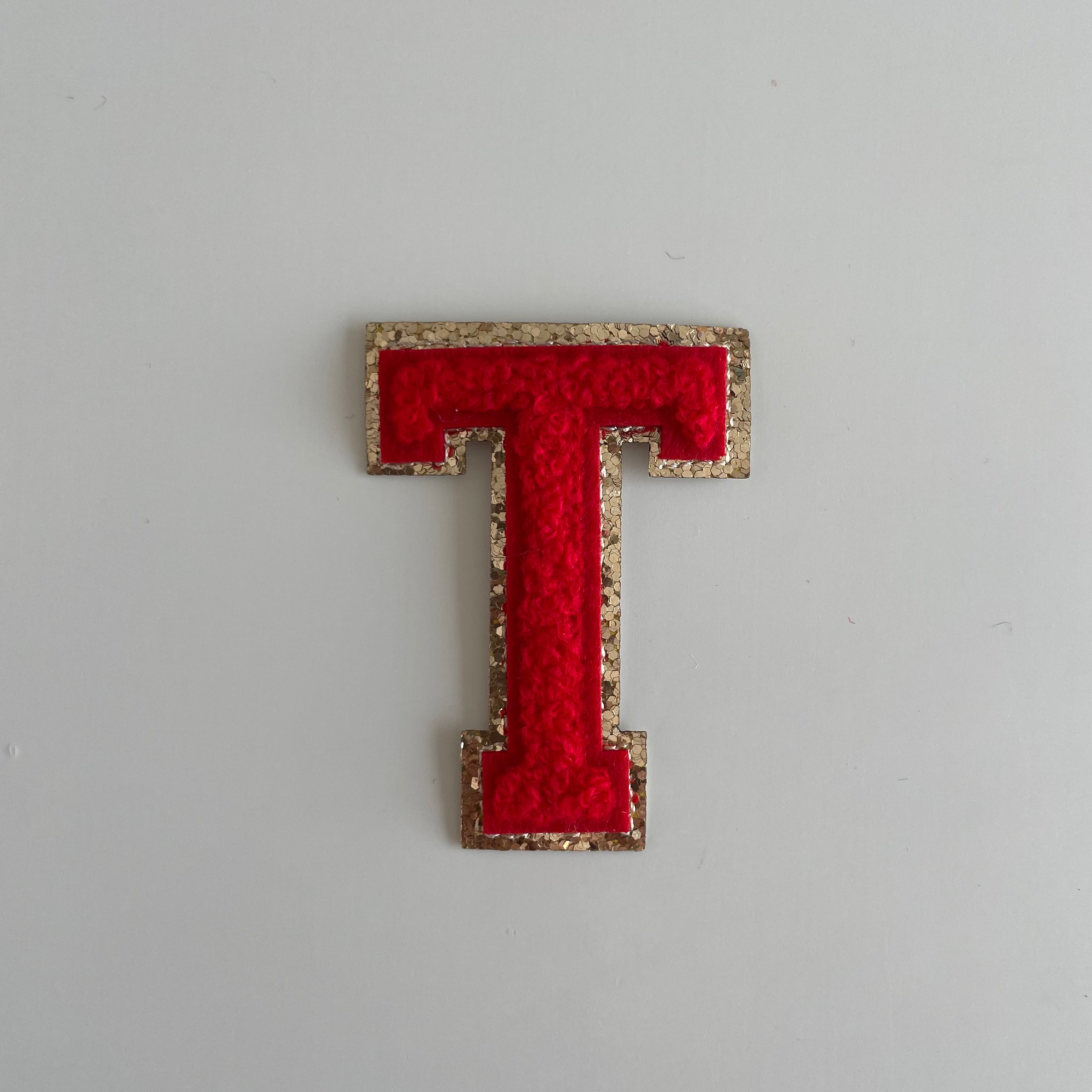 Varsity Glitter Patch - Red