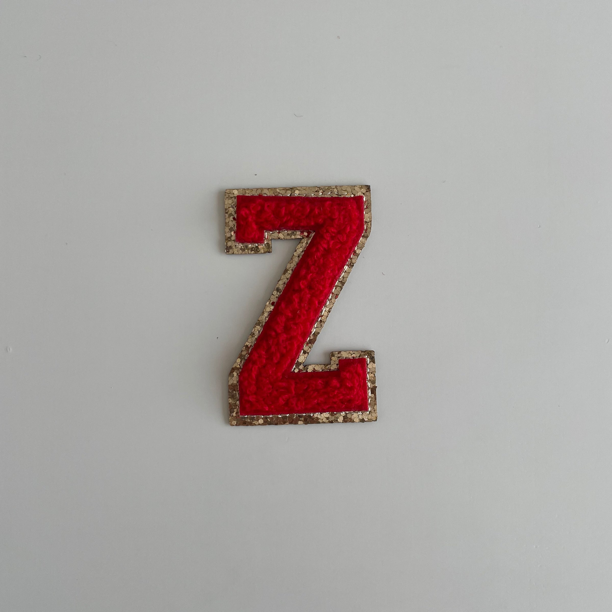 Varsity Glitter Patch - Red