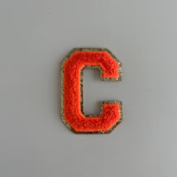 Varsity Glitter Patch - Orange