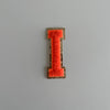 Varsity Glitter Patch - Orange