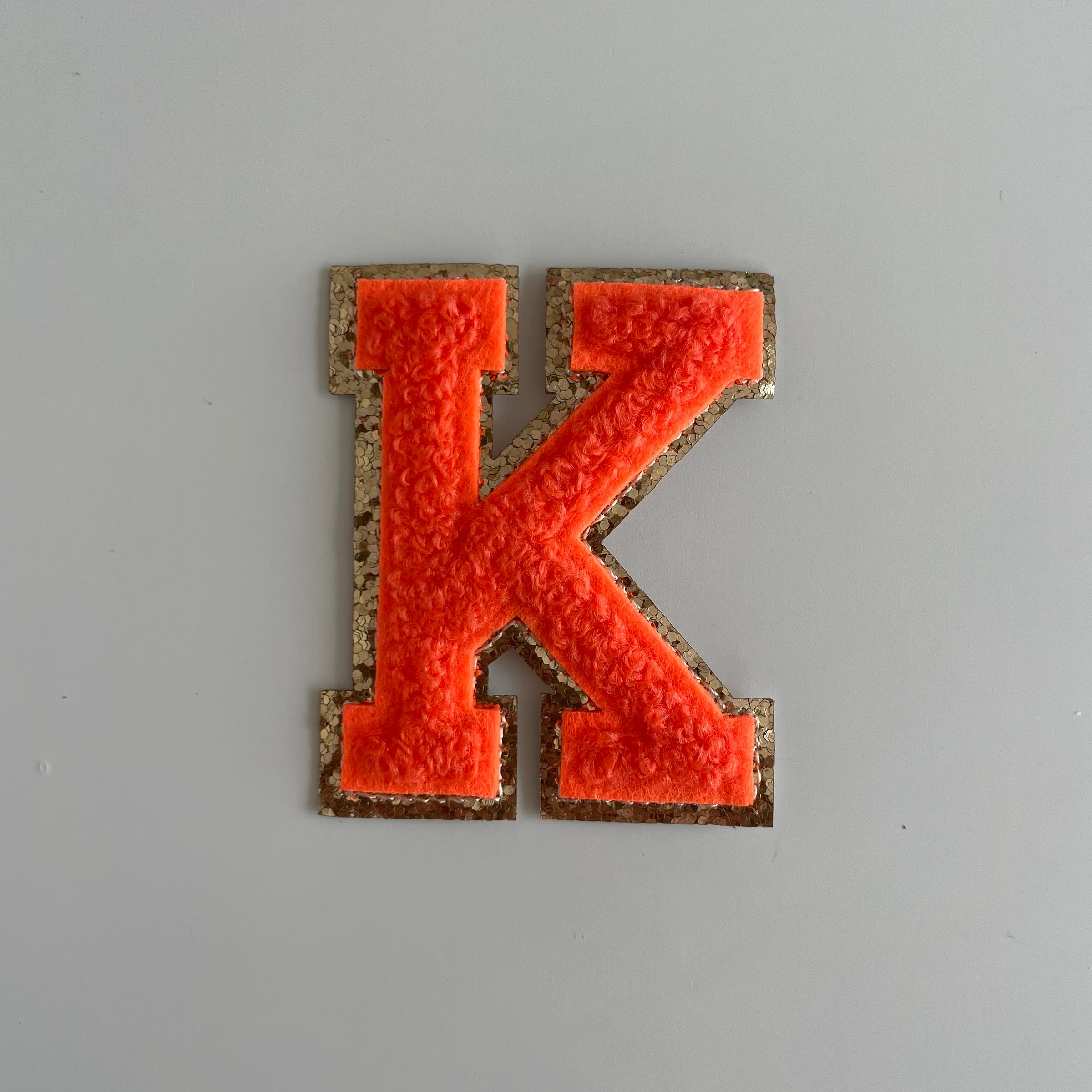 Varsity Glitter Patch - Orange