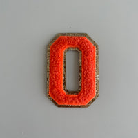 Varsity Glitter Patch - Orange