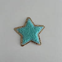 Varsity Glitter Patch - Turquoise