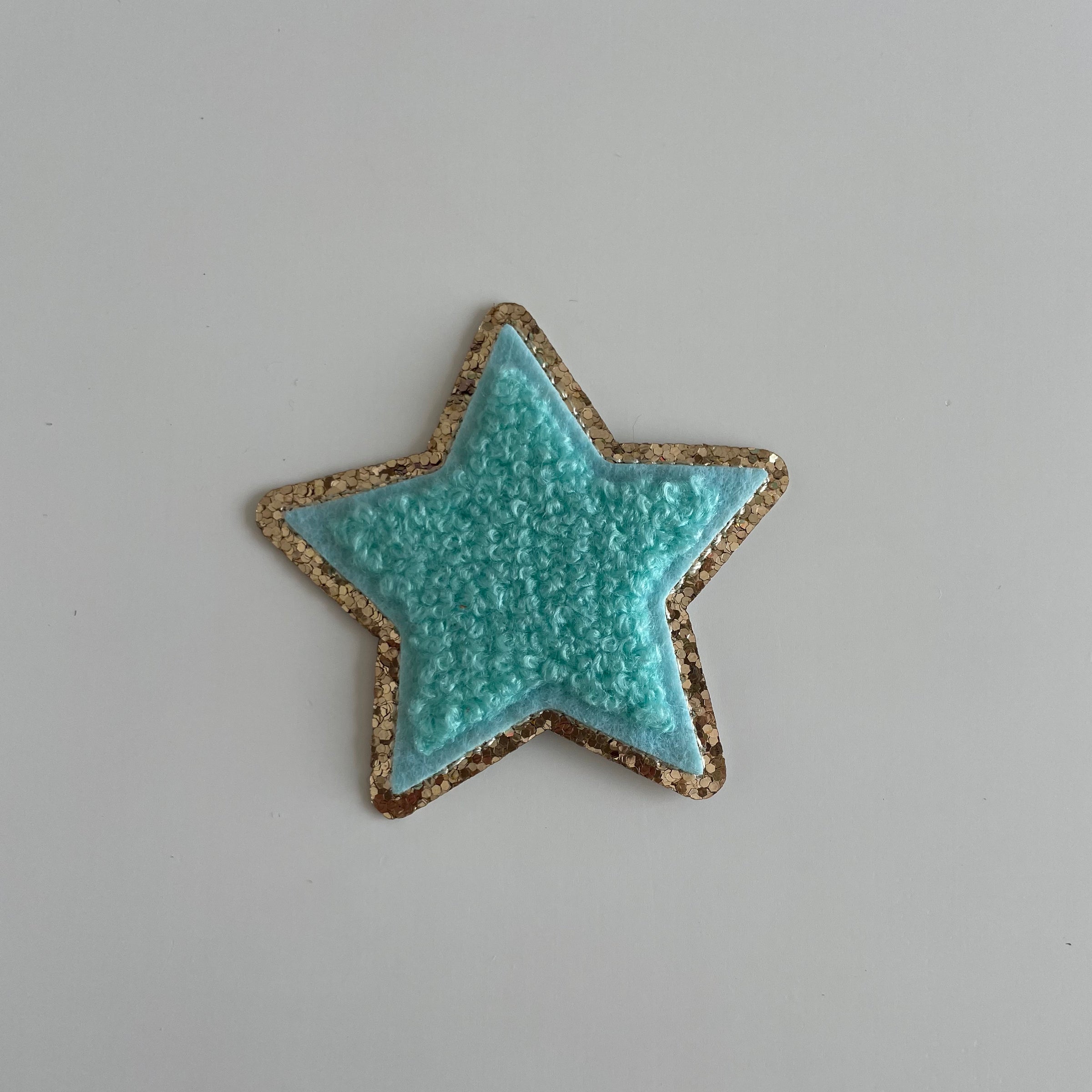 Varsity Glitter Patch - Turquoise
