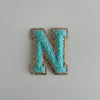 Varsity Glitter Patch - Turquoise