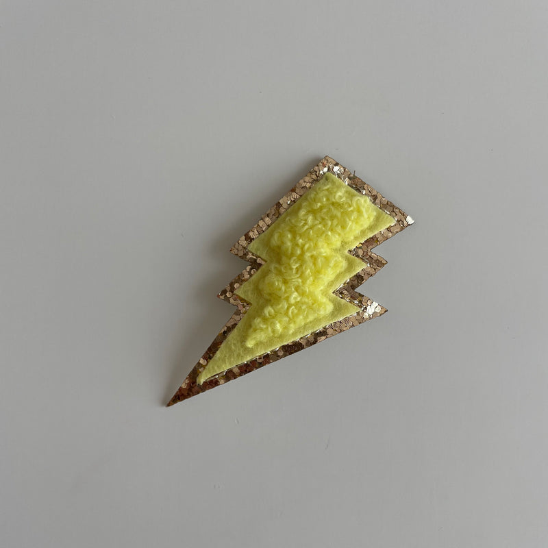 Varsity Glitter Patch - Yellow