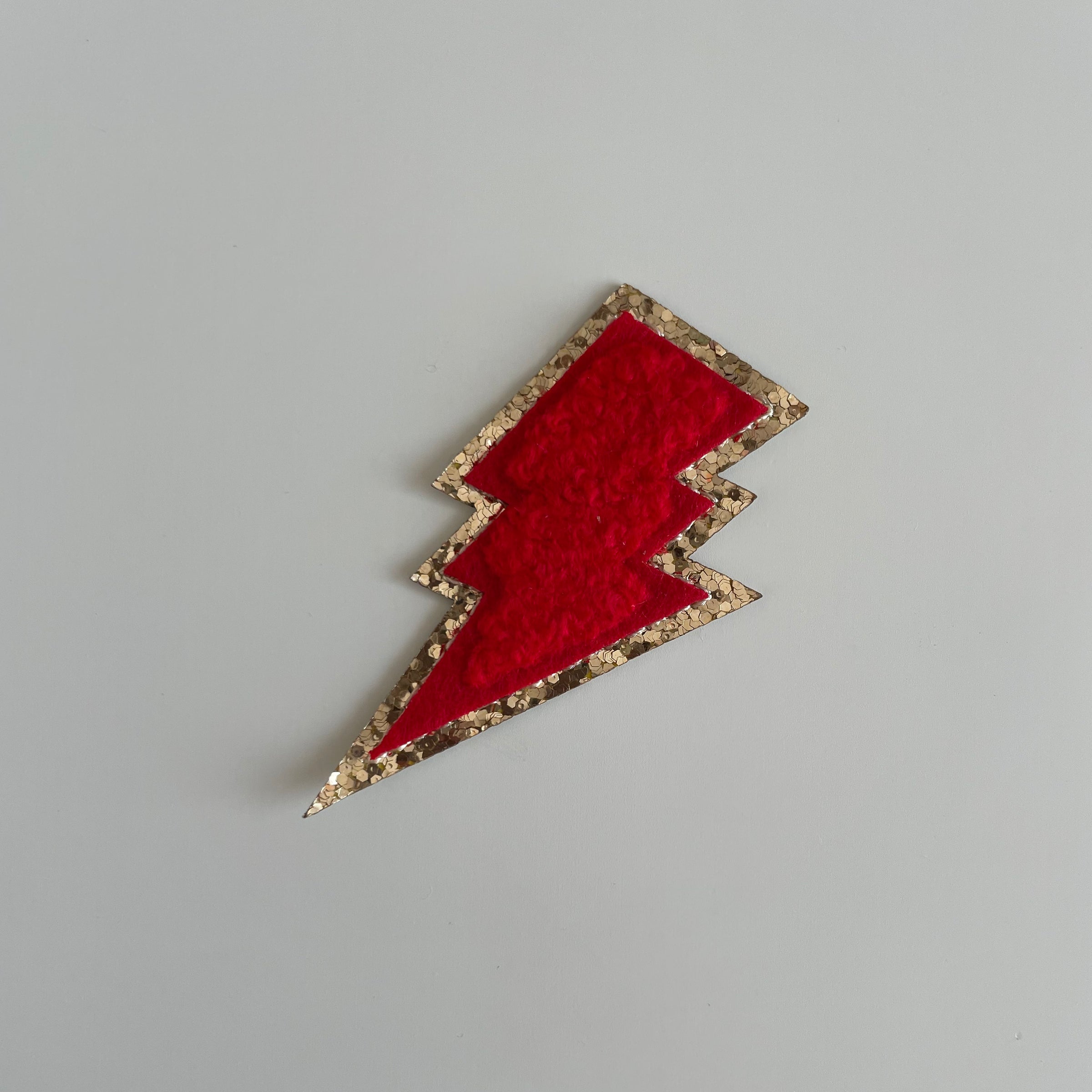 Varsity Glitter Patch - Red