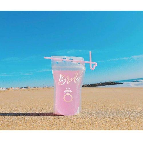 Bride/Bride Tribe drink pouches (x6)