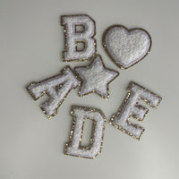 Micro Glitter Patch - White