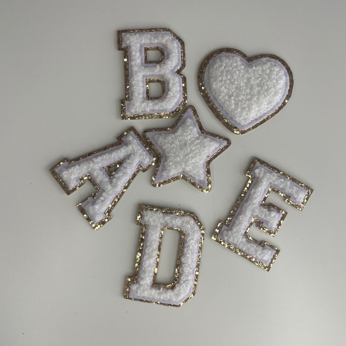 Micro Glitter Patch - White