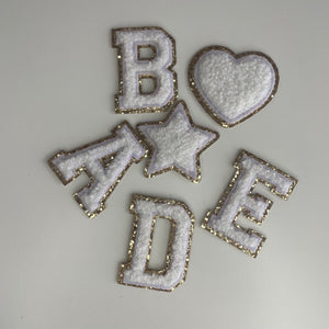 Micro Glitter Patch - White